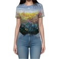 thumbnail image 2 of Plus-Size Casual Printed Round Neck Short Sleeve Women's Slight Stretch T-Shirt, 2 of 7