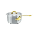 thumbnail image 2 of Mauviel M'Cook B 5-Ply Stainless Steel Sauce Pan With Lid and Brass Handle, 1.8-qt, 2 of 6