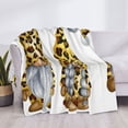 thumbnail image 3 of Fotbe Leopard Gnomes Manta de Franela con Estampado, Manta Ultrasuave para Cama, Sofá, Auto, Hipoalergénica y Antibolitas-60"x50", 3 of 6
