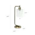 thumbnail image 3 of Simple Designs 18.8" Antique Brass Iron Lantern Desk Lamp With LED Bulb, 3 of 6