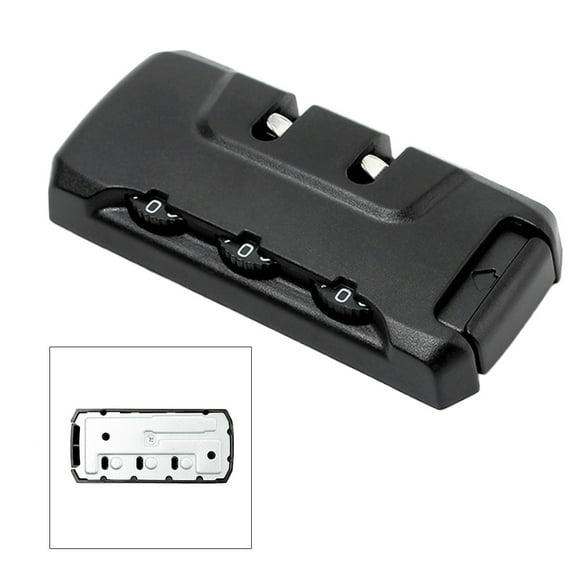 Portable ABS Cable Lock with 3-Combination Password for Travel Use Lightweight and Secure Black
