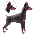 thumbnail image 2 of EeaseCA 1pc Doberman Model Simulation Lifelike Static Dog Animal Statue Figurine Desktop Adornment (Brown), 2 of 7