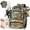 D: Dark Green Camouflage, variant on Bait Boss Fishing Tackle Backpack With Rod Holders-4 Boxes-rain Cover 45/43l Large Storage For Gear