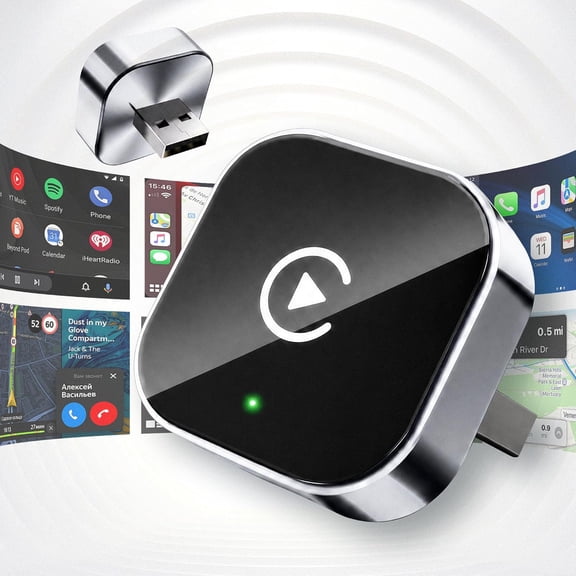 LeeiZy Wireless CarPlay Adapter for iPhone – USB Plug & Play Dongle Converts Wired to Wireless