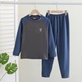 thumbnail image 2 of Gubotare Fall Pajamas Kids Boys' Comfort Fit Printed PJ Set - Classic Sleepwear for Everyday Use Size 15-16 Years (Dark Gray,15-16 Years), 2 of 5