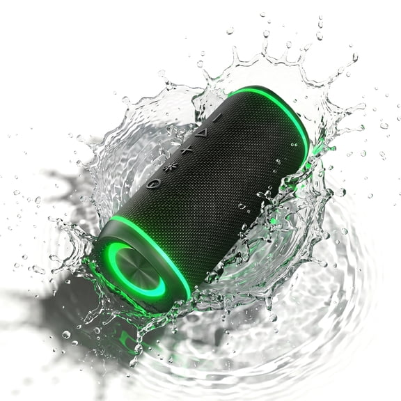 Portable Bluetooth Speaker with Stereo Sound, Wireless Bluetooth 5.3,RGB Lights, IPX7 Waterproof, 24H Playtime, TWS Pairing for Outdoor/Home/Party/Travel