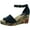 Navy Micro/Floral, variant on Style & Co. Womens Seleeney Faux Suede Open Toe Wedge Sandals