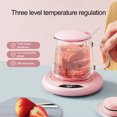 thumbnail image 2 of Chicmine Mug Warmer Electric Coffee Cup Heated Coaster with 3-Temp Settings Waterproof USB Plug-Play Water Cup Heating Pad, 2 of 11