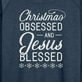 thumbnail image 3 of Instant Message - Christmas Obsessed Jesus Blessed - Women's Lightweight French Terry Long Sleeve Shirt, 3 of 6