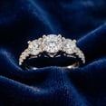 thumbnail image 5 of Pompeii 1 1/4ct Three Stone Lab Grown Diamond Engagement Ring 14K White Gold, 5 of 6