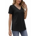 thumbnail image 3 of MOSHU 3 Pack T-Shirts for Women Short Sleeve Summer Womens Tops Casual Women T-shirts Summer Outfits, 3 of 9