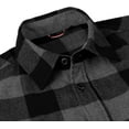 thumbnail image 5 of Mens Casual Long Sleeve Flannel Plaid Shirt Regular Fit Button Down with Two Pockets, 5 of 7