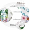 thumbnail image 3 of Summer Coastal Bathroom Shower Curtains with 12 Hooks Polyester Waterproof Shower Curtain for Stalls and Bathtubs Tropical Plants Starfish Seashells Flower Decorative Bathroom Curtain 72x84 Inches, 3 of 9