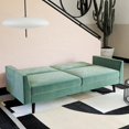 DHP Jules Sofa Bed in Velvet, Light Green