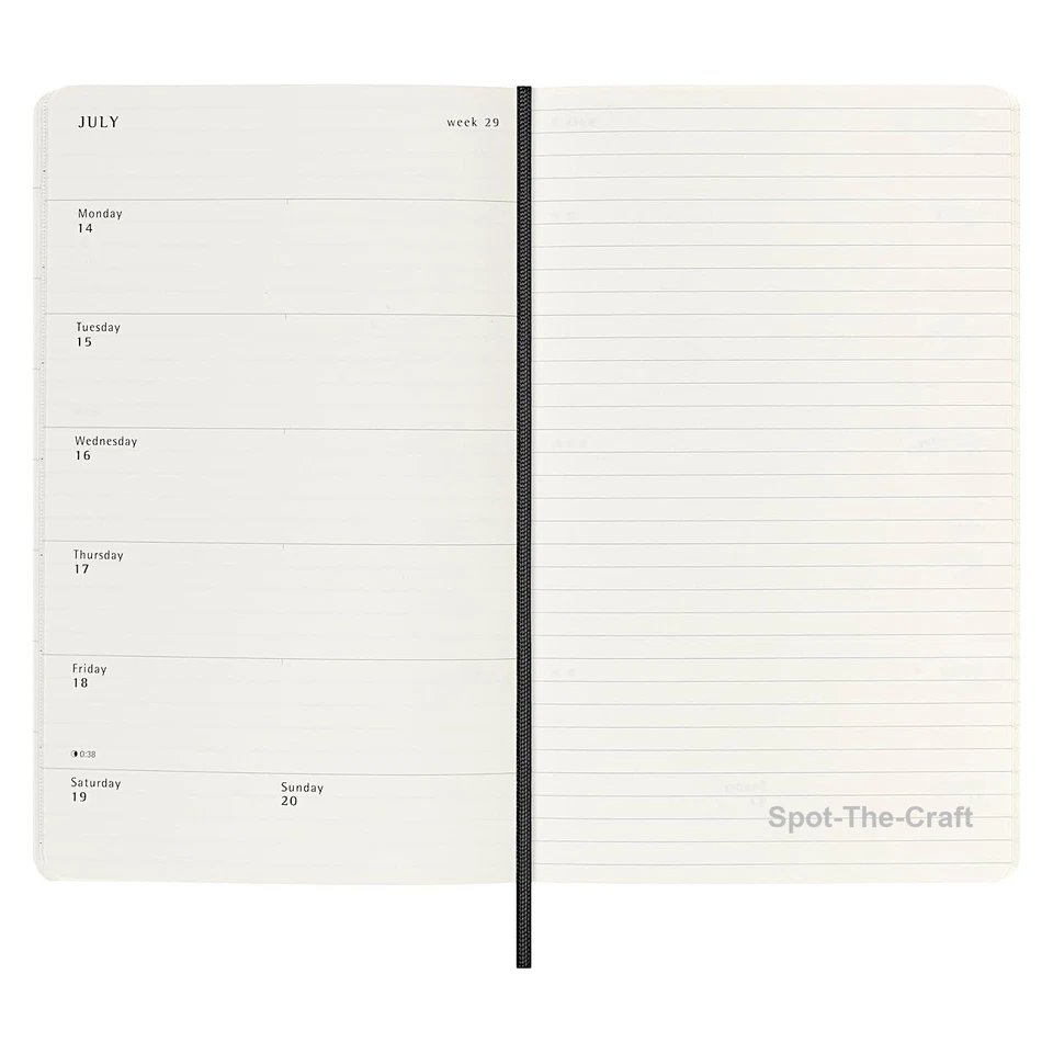 Moleskine Planner 18 Months 2025 To 2026 Weekly Notebook Diary Large Soft