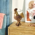 thumbnail image 1 of Estatuilla de pollo, estatua de gallo, adornos de escritorio, decoración del hogar, estatua de resina Animal, escultura de gallo para oficina, Hotel, dorado, 1 of 8