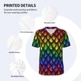 thumbnail image 3 of Uemuo Dragon Scales Print Mens Polo Shirts Baseball T-shirt Performance Short Sleeve Golf Shirt Moisture Wicking Athletic Casual Collared T-Shirt-XX-Large, 3 of 7