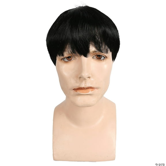 Moe Three Stooges Wig The 3 TV Show Howard Costume Mens Adult Black Comedy