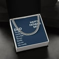 thumbnail image 3 of To My Dad You Are The World Father's Day Message Cuban Chain, 3 of 20