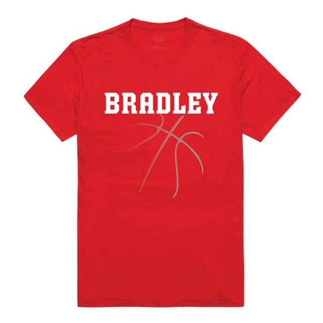 W Republic 510-270-R58-02 Bradley University Men Basketball T-Shirt, Red - Medium