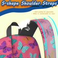 thumbnail image 5 of Pink Butterfly Pattern 17" Waterproof Oxford School Backpacks for Teens, S-Shape Padded Straps, for School, Travel, Hiking, Camping, 5 of 5