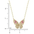 thumbnail image 4 of Brilliance Women's Jewelry Gold Plated Sterling Silver CZ Butterfly Necklace, 4 of 4