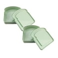thumbnail image 1 of Oleegame 2PC Kids Snack Boxes For School Reusable Sandwich Containers Bread Snack Meals Plastic Shaped Food Storage Bread Boxes Green, 1 of 9