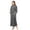 Grey, variant on Womens Long Robe Soft Fleece Fluffy Plush Bathrobe Ladies Winter Warm Housecoat