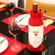 thumbnail image 1 of Inteprter Bolsas de cubierta de botella de vino tinto de Navidad de Santa Claus Decoración de cena de Navidad Kits de decoración para fiestas Inteprter JJ3582-00, 1 of 2