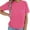 Hot Pink, variant on Soft Comfortable Nursing Tops for Maternity Women Breastfeeding Shirts Short Sleeve Crewneck Mama Tank Top Clothing Pink, Size M