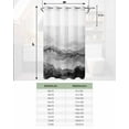 thumbnail image 6 of No Hook Shower Curtain with Snap-in Liner, Black Mountain Waterproof Fabric Bathroom Curtains, Vintage Ombre Abstract Marble Texture Bath Curtains & Mesh Top Window Stand Up Stall 36"x72", 6 of 6