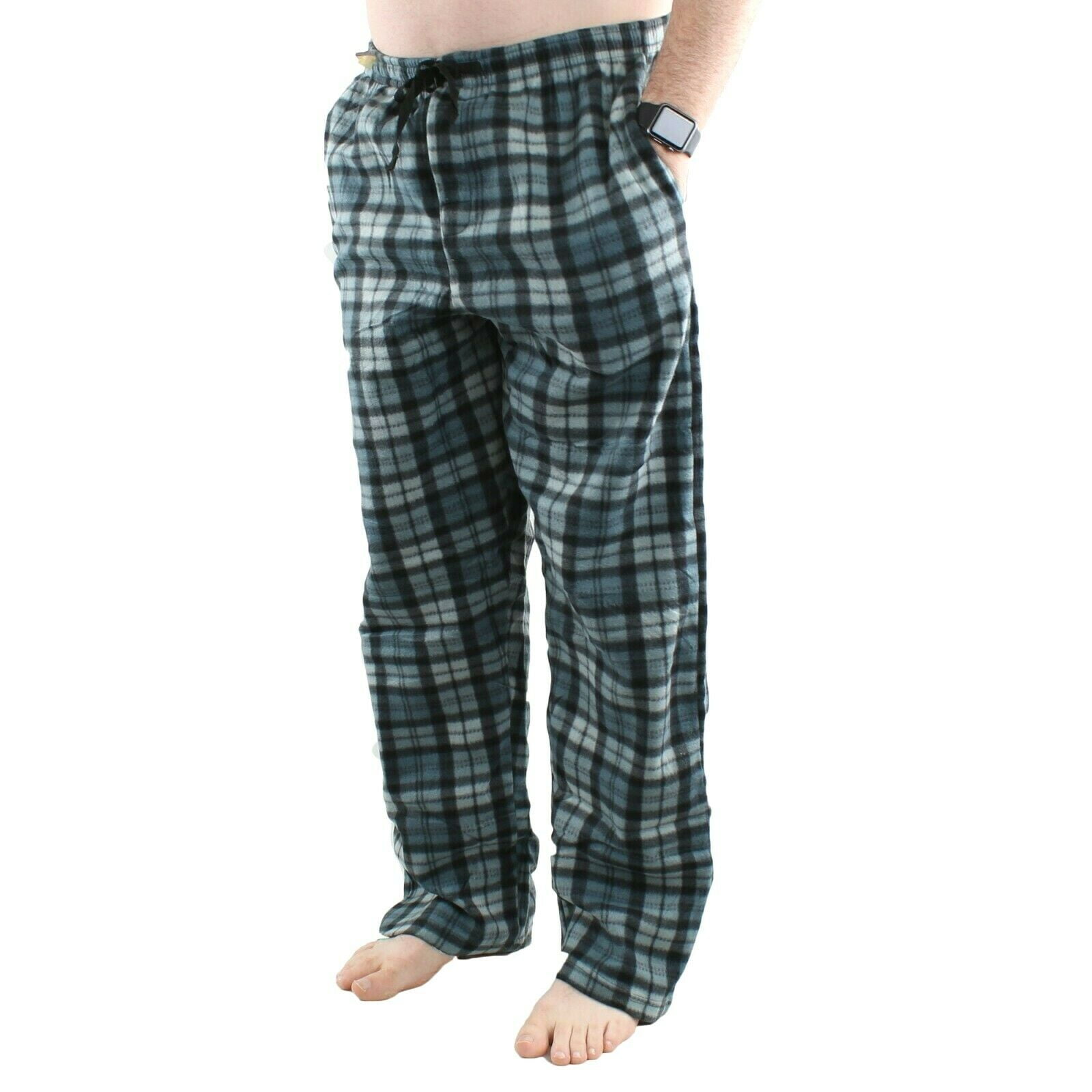 Comfy Lifestyle Men's Fleece Plaid Pajama Pants, Soft and Cozy