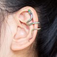 thumbnail image 3 of 1pc Ear Clip Copper Animal Shape Ear Stud Unisex Non-Piercing Decoration Jewelry, Colorful, 3 of 8