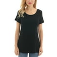thumbnail image 3 of Bearsland Women's Plus Size Short Sleeve Maternity Nursing Shirt Breastfeeding Top Blouse 3-Pack, 3 of 6