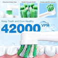 thumbnail image 3 of JUUTREN Electric Toothbrush for Adults, Sonic Rechargeable Toothbrush with 70-Day Battery Life, IPX8 Waterproof, Travel-Friendly, 3 Modes, 2 Brush Heads, 2-Minute Smart Timer, 3 of 10