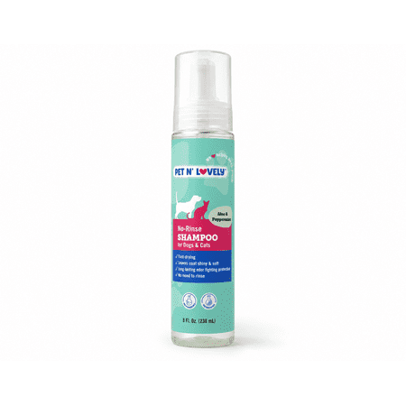 Pet N' Lovely No-Rinse Waterless Shampoo for Dogs & Cats, 8 fl oz, Fresh Scent