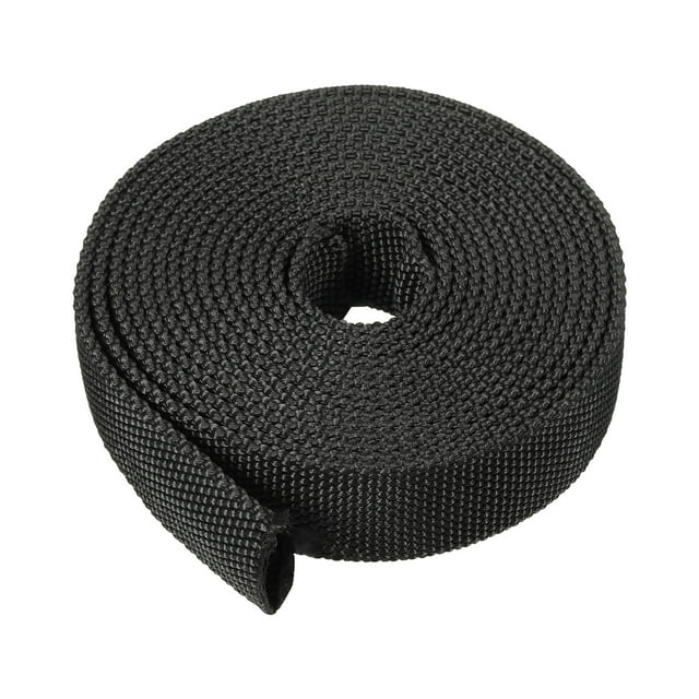 Unique Bargains 1' ID 10FT Nylon Protective Hose Sleeve, Cable Cover Sheath Protection, Black