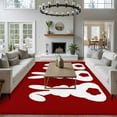 thumbnail image 4 of 5x8 Area Rugs for Living Room, Easter Bunny Non Slip Area Rugs for Kitchen Bedroom Entryway, Cute Rabbit Family Vintage Red Abstract Washable Carpet Runner Rug Floor Mats for Bedroom Home Decor, 4 of 9