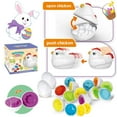 thumbnail image 2 of Loespoir Easter Matching Eggs Learning Eggs, 12 Pcs And Hen Boxs, Colors Fine Motor Skills Sensory Toy Boys Easter Gift, Learning Game, for Toddler Education and Holiday Fun(C), 2 of 9