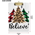 thumbnail image 3 of FMSHPON Christmas Trees Leopard Buffalo Plaid Clipboard Hardboard Wood Nursing Clip Board and Pull for Standard A4 Letter 13x9 inches, 3 of 8