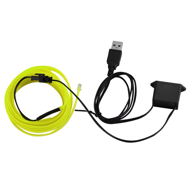 Iluminación interior del coche Tira de LED Decoración Guirnalda Línea de tubo de cuerda de alambre Luz de neón flexible con unidad de Automoción decorativa y accesorios Verde fluorescente Riwesomey VI000919-08B