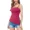 rose red, variant on Padded Tank Tops Women a Design Vest Spaghetti Strap Tops with Built-in Bra Side Split Asymmetrical Hem Camisoles Cotton Cami Shirts