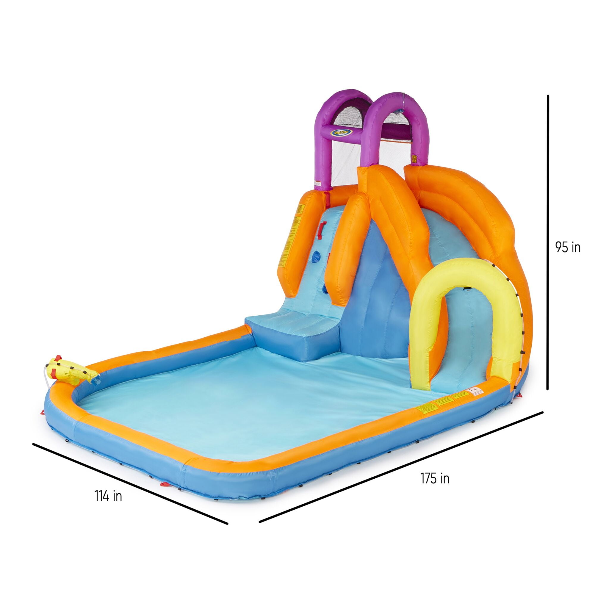 Magic Time Mega Tornado Twist Outdoor Inflatable Kids Water Park with Slide