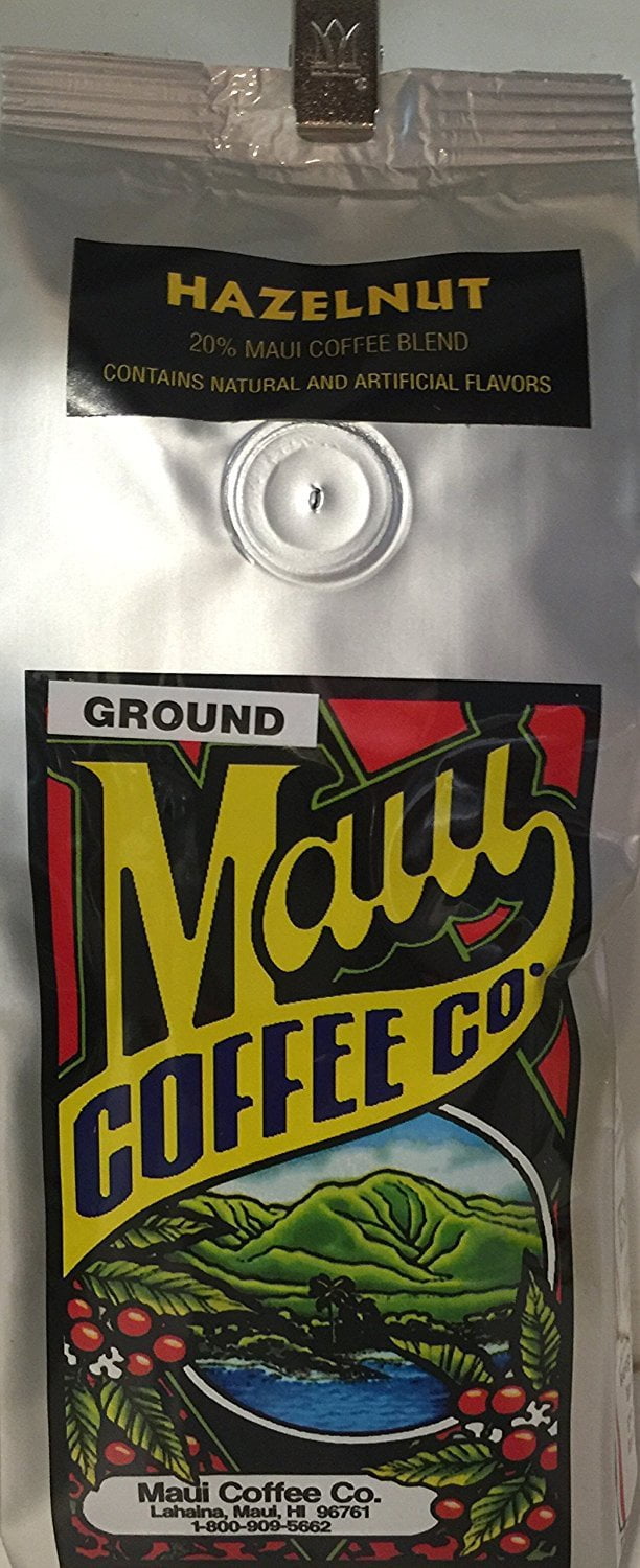 Maui Coffee Company, Maui Blend Hazelnut coffee, 7 oz. Ground