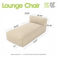 thumbnail image 2 of Outdoor Chaise Lounge Chair, Modern ANNY-H Lounge Chair, Patio Couch Sofa Comfy Patio Furniture Dense Foam Pool Loungers Lazy Sofa for Outside (Light Orange), 2 of 7