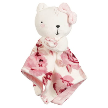 Modern Moments by Gerber Baby & Toddler Girl or Boy Plush Security Blanket, Pink Bear