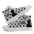 thumbnail image 3 of Coolcustomize Men's Halloween Cartoon Cat Print High Top Sneakers - Stylish Walking Trainers with "BOOP" Design, Unisex Casual Couple Style for Concerts & Streetwear, Fashion Halloween Boots, 3 of 10
