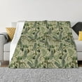 thumbnail image 1 of Balery Tropical Plants Green Manta de Franela con Dibujo, Lujo Ultra Suave y Cálido, Antipelusa y Resistente a las Arrugas para Cama, Sofá, Camping -60"x50", 1 of 6