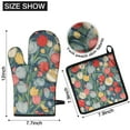 thumbnail image 6 of Pioneer Flower Kitchen Oven Mitt and Pot Holder Sets 2 Pcs for Baking, Cooking and Grilling, Heat Resistant Up To 392 °F, 6 of 7