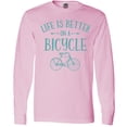 thumbnail image 3 of Inktastic Life's Better on a Bicycle Long Sleeve T-Shirt, 3 of 5